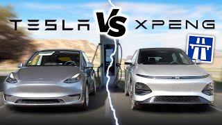 Duel autoroute - Tesla Model Y vs Xpeng G6 - QUI VA ARRIVER EN PREMIER ?