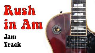 Rush Villa Strangiato inspired rock guitar backing track in Am