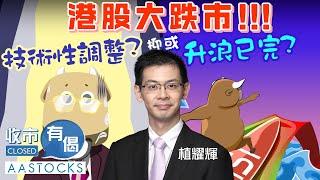 【韭菜揮手區】港股升浪已完？恒指大跌2,000點！成交逾6,000億又破紀錄！A股大救市令市場失望？︱#AASTOCKS︱#植耀輝︱收市有偈︱港股︱2024-10-8