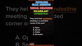 Synonyms - Vocabulary| Verbal Reasoning - Reviewer for Napolcom Exam