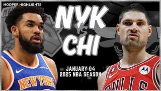 New York Knicks vs Chicago Bulls Full Game Highlights | Jan 4 | 2025 NBA Season