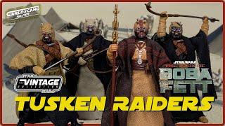 TUSKEN RAIDERS 4-PACK | THE BOOK OF BOBA FETT (The Vintage Collection) ¡Incluye al JEFE TUSKEN! 