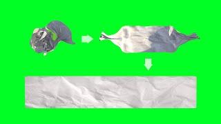 Green screen lower third title FREE animation crumpled paper no copyright