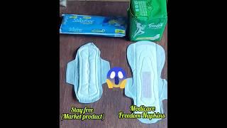 Modicare Freedom Sanitary Napkins v/s Out side Market product Demo  #modicare #modicareproducts