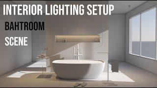 Interior lighting in Vray 3DS MAX | V-RAY6 3DSMAX 2023 | Bathroom interior lighting