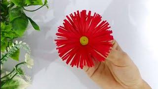 How To Make Easy Paper Flowers | DIY Paper Flower Craft Ideas Tutorial