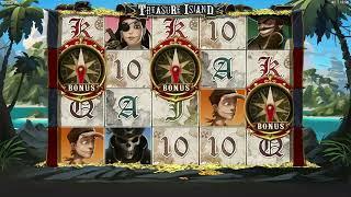 Treasure Island - Quickspin slot game - free spins with Super Wilds feature gameplay