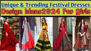 New dress design ideas2024 For Festival/Unique & Trending long dresses for Girls(@HRFashionKiDuniya)