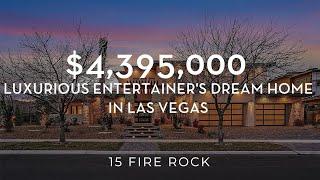 INCREDIBLE $4.395 MILLION DOLLAR LUXURIOUS ENTERTAINER'S DREAM HOME IN LAS VEGAS | 15 Fire Rock Ct