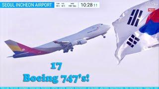  LIVE - x17 747's!! - SEOUL INCHEON AIRPORT - Plane Spotting w/ Tim + ATC 