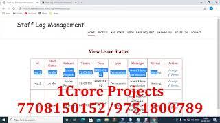 Staff Log Management System - 1Crore Projects