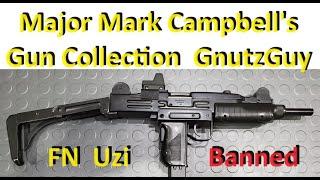 FN Uzi SMG. Major Mark Campbell's Gun Collection. Banned in Canada.