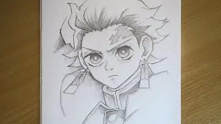 How to Draw Tanjiro Kamado | Demon Slayer | Step by Step Anime Drawing Tutorial