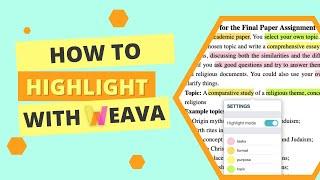 How to Highlight with Weava