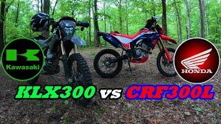 2024 Honda CRF300L vs Kawasaki KLX300! Dual Sport Trail Comparison