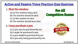 Active and Passive voice Practice set | Active and Passive voice exercise | Active and Passive voice