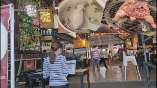 槟城晚上美食中心猪肚鸡腿汤烤鱼饭晚餐好去处 Malaysia Penang famous food court dinner