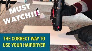 How to control alcohol ink with your hairdryer [62]