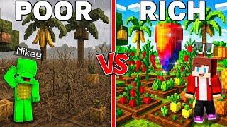 JJ and Mikey Grow A Garden POOR vs RICH - in Minecraft Challenge Maizen JJ Mikey!