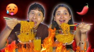 Spicy  Noodles Challenge With My Sister