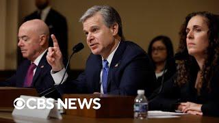 FBI Director Wray, Secretary Mayorkas testify at House hearing on threats to U.S. | full video