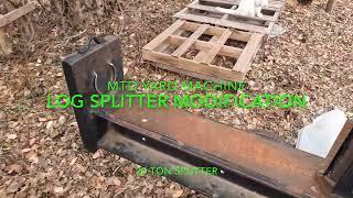 20-ton MTD Yard Machine Wood Splitter modification w/log catcher addition