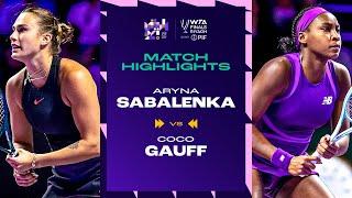 Aryna Sabalenka vs. Coco Gauff  | 2024 WTA Finals Riyadh Semifinals  | Match Highlights