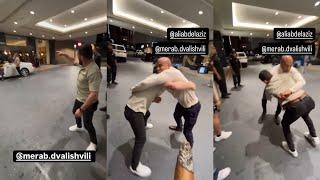 Ali Abdelaziz Start to Wrestle Merab Dvalishvili After Fans Chant "Merab Beats Ali & Umar"