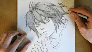 How to Draw L | Death Note | Anime Character Drawing Tutorial | Step by Step Drawing ️