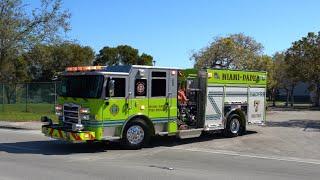 Miami-Dade Fire Rescue Engine 7 Responding