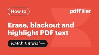 How to Erase, Blackout and Highlight PDF Text