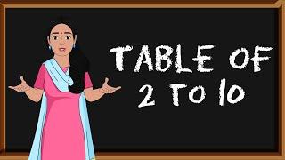 Table of 2 to 10 | Learn Multiplication | Table | Kids Education | E-Learning