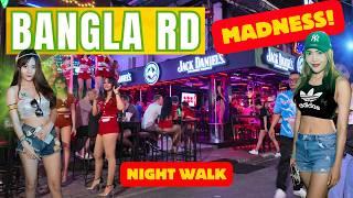 Crazy Phuket Nightlife! Nightwalk through Bangla Road in Phuket 2024.