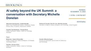 AI safety beyond the UK Summit: A conversation with Secretary Michelle Donelan