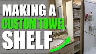 Making A Custom Bathroom Towel Shelf