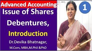 1. Issue of Shares & Debentures, Introduction in Telugu from Advanced Accounting