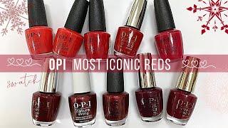 ️OPI MOST ICONIC REDS️ [LIVE SWATCH ON REAL NAILS]