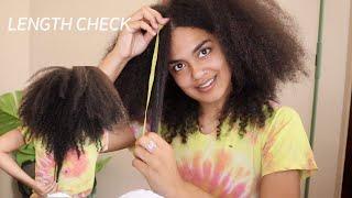 LENGTH CHECK + Natural Hair Update | 6 MONTH PROTECTIVE STYLE CHALLENGE  | Naturally Sage ep. 3