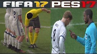 PES 2017 VS FIFA 2017 GAMEPLAY (PS4) COMPARISON REAL MADRID VS CHELSEA   مقارنه بين فيفا 17 و بيس 17