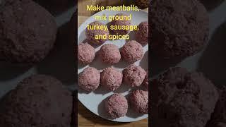 Turkey and Sausage Meatballs