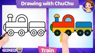 How to Draw a Train? - Drawing with ChuChu - ChuChu TV Drawing for Kids Easy Step by Step