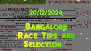 Bangalore Race Tips and Selection || The Dr. M.A.M Ramaswamy Memorial Trophy 