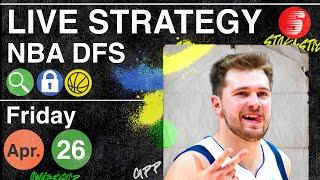 NBA DFS Strategy Friday 4/26/24 | DraftKings & FanDuel NBA Lineup Picks