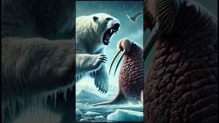 Polar bear vs Walrus who wins? ‍️ 