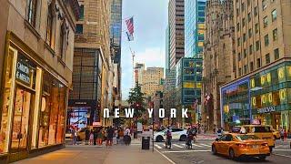 A Day Out in Manhattan | Fifth Avenue, Rockefeller Centre | New York Walking Tour in 4K