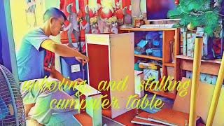 unboxing cumputer table mga lodskie...