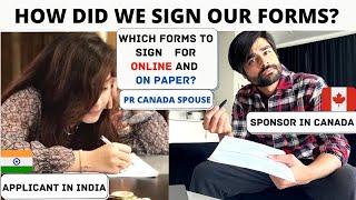 How did we SIGN our Spousal Sponsorship forms while being away? PR Canada - Sponsor Spouse - 2022