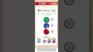 brain test 192 - click on green 3 times. blue 10 times and red 5 times.