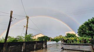 下過雨後出現雙彩虹很漂亮