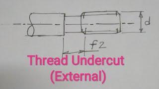 Thread Undercut External | Machine Design | Threaded Fasteners